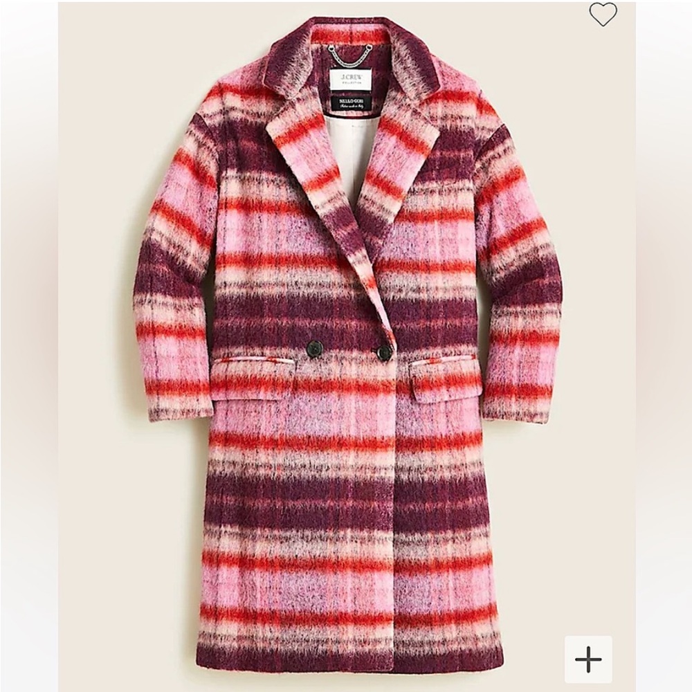 J.Crew Collection Nello Gori Topcoat
Tartan Plaid Italian Brushed Wool coat